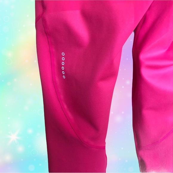 Neon Pink High Rise Leggings - Pockets, Size Small/Medium - Picture 5 of 5